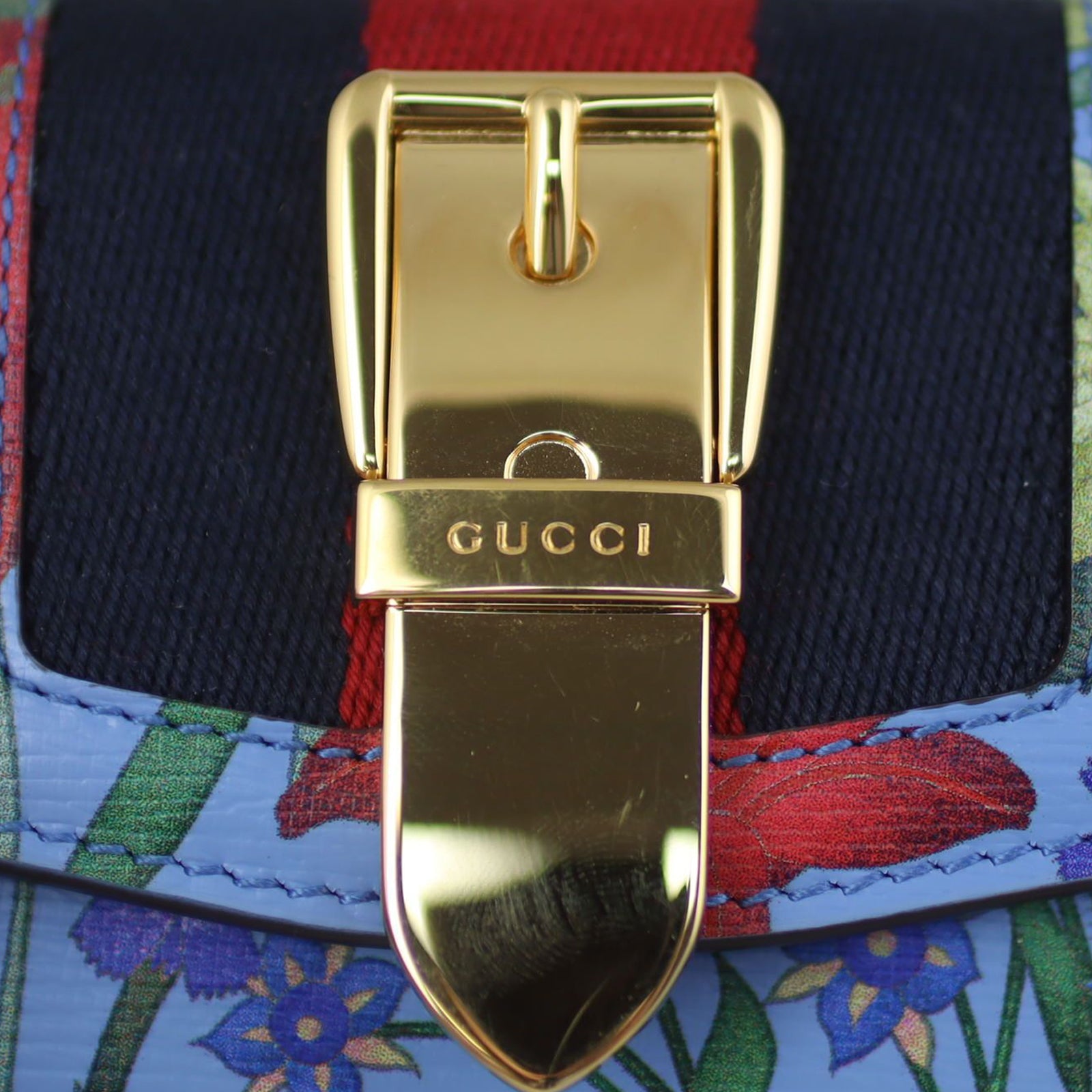 Gucci Sylvie Floral Print Leather Wallet