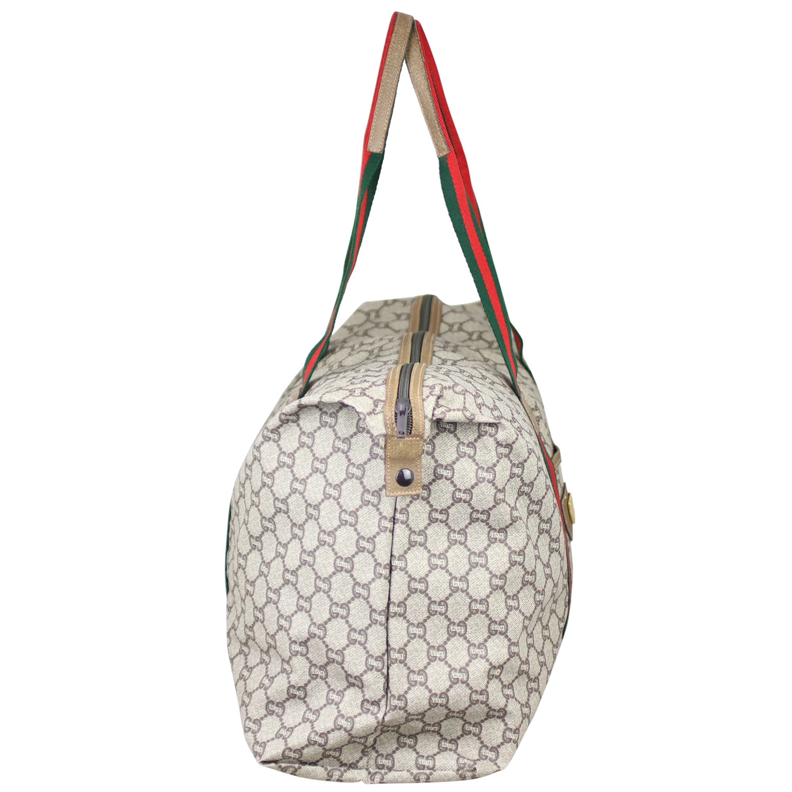 Gucci Vintage GG Plus Web Travel Tote