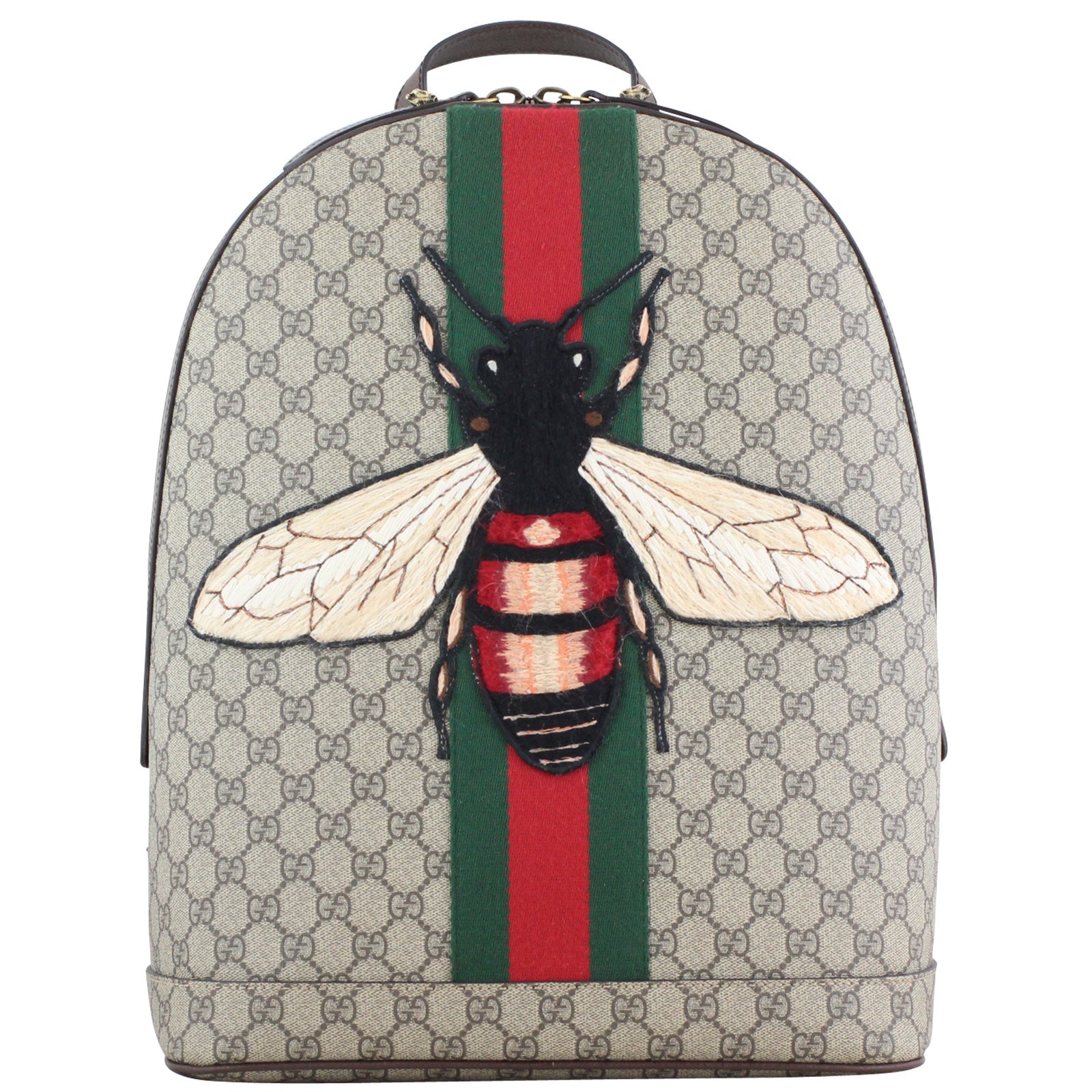 Gucci Web Animalier Backpack with Bee