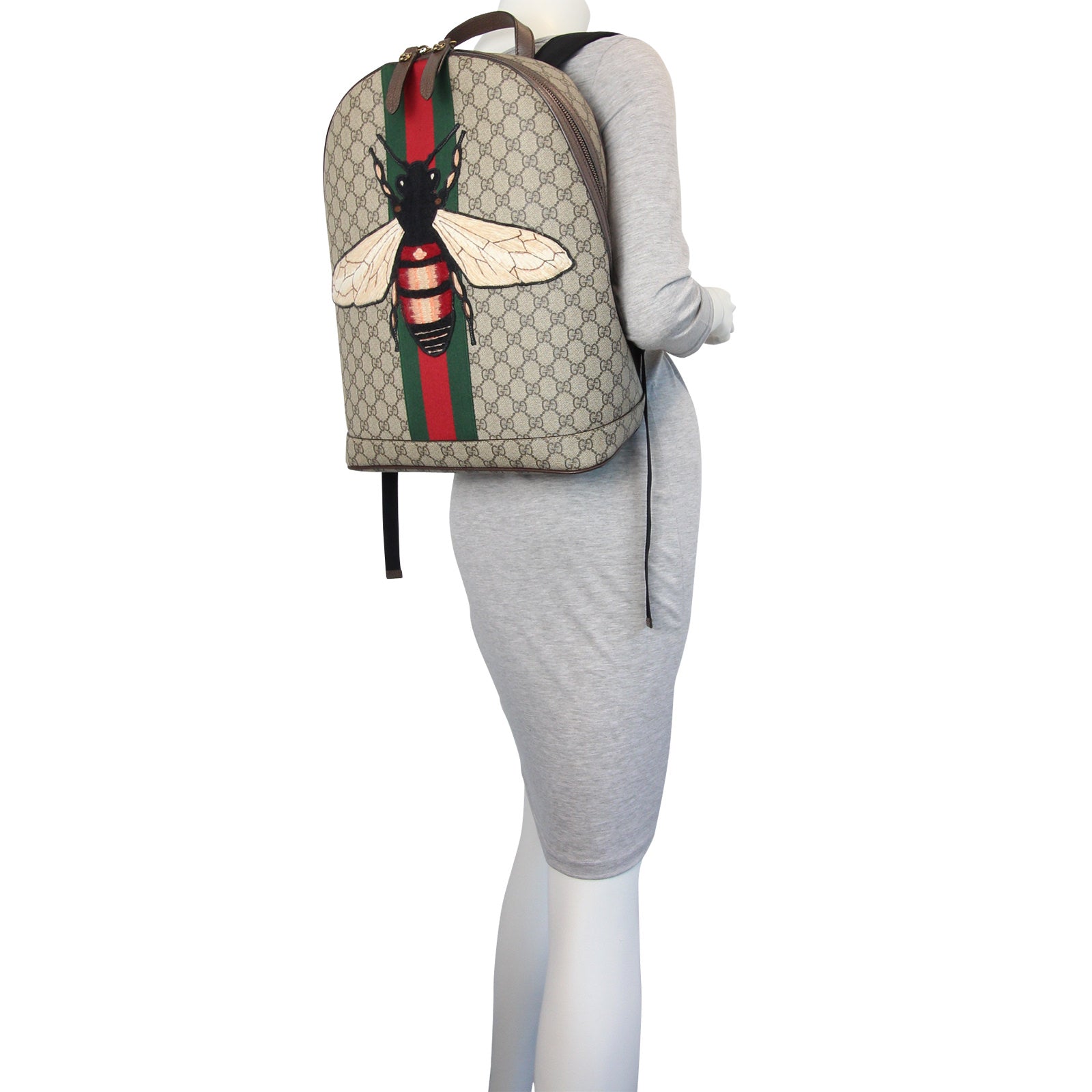 Gucci Web Animalier Backpack with Bee