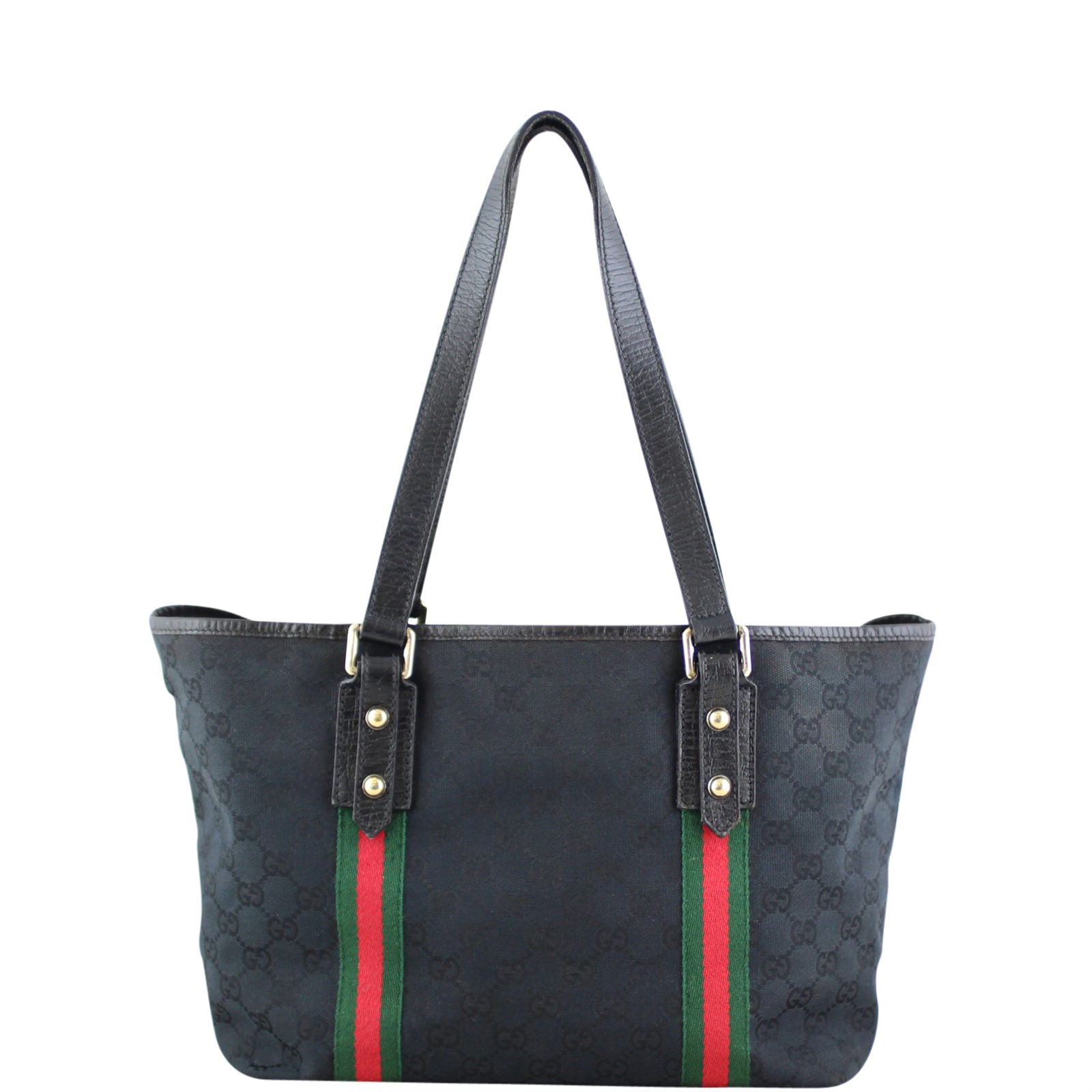 Gucci GG Web Sherry Line Shoulder Tote