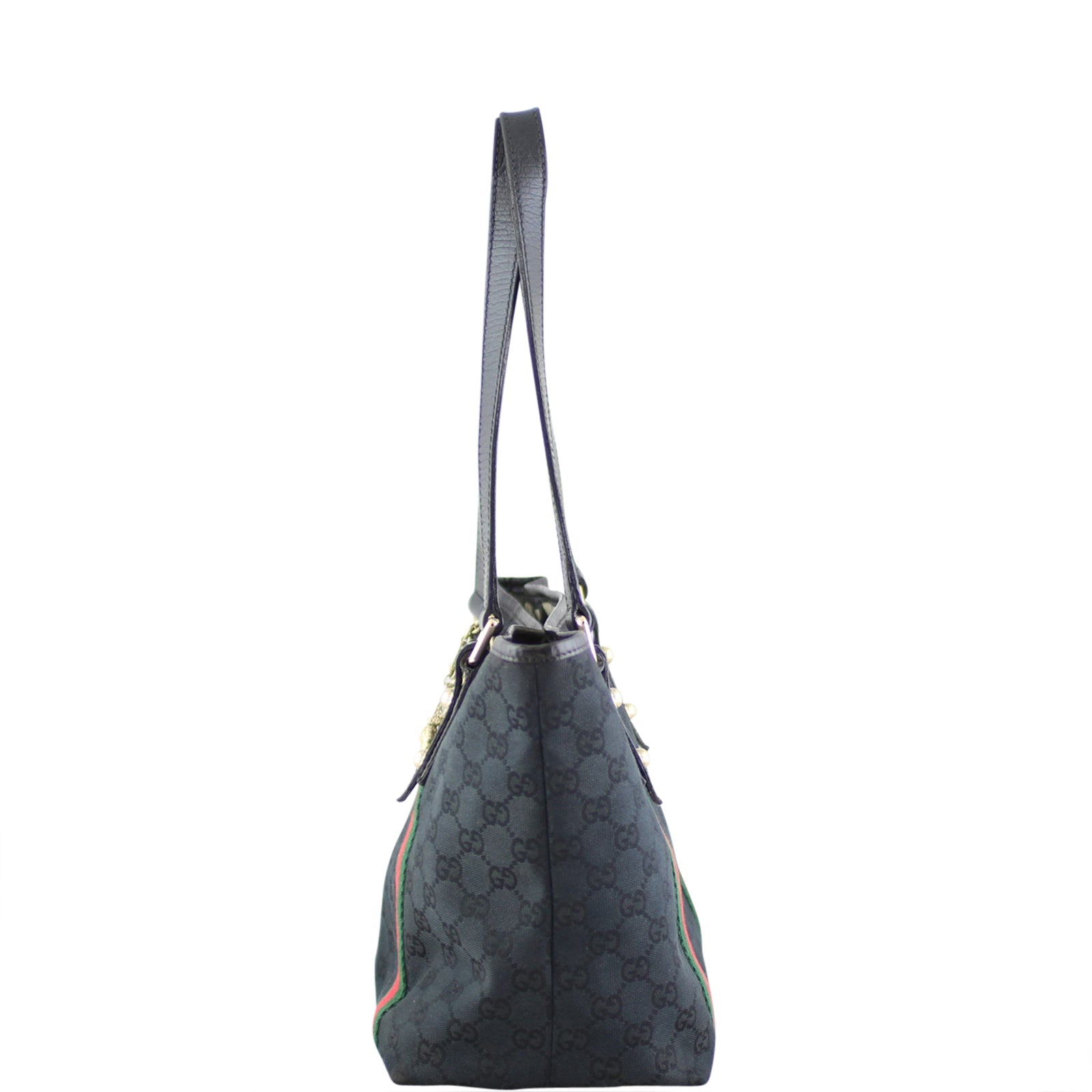 Gucci GG Web Sherry Line Shoulder Tote