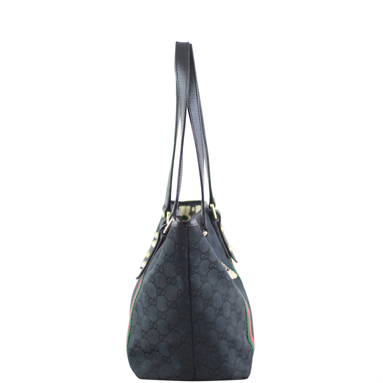 Gucci GG Web Sherry Line Shoulder Tote