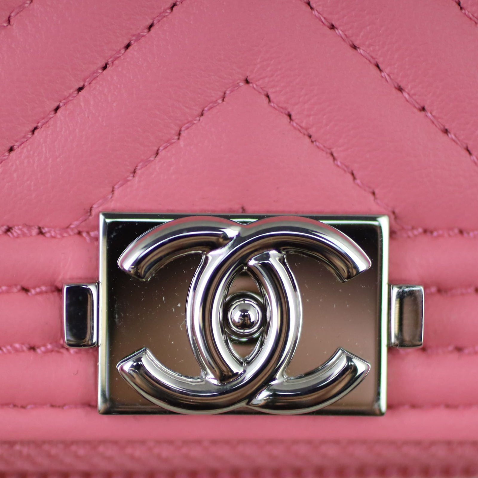 Chanel Boy Chevron Zip Coin Purse
