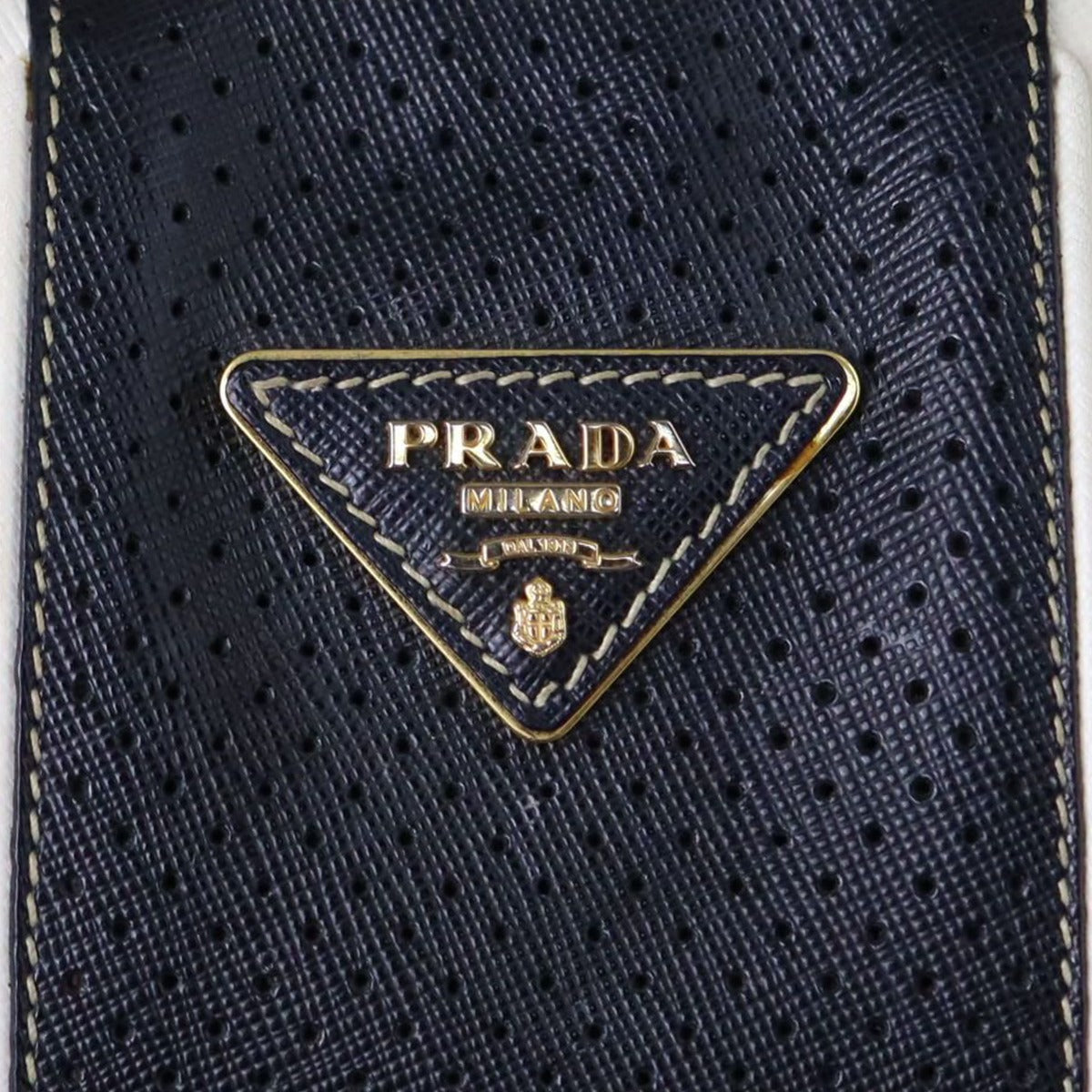 Prada Saffiano Fori Perforated Bowler