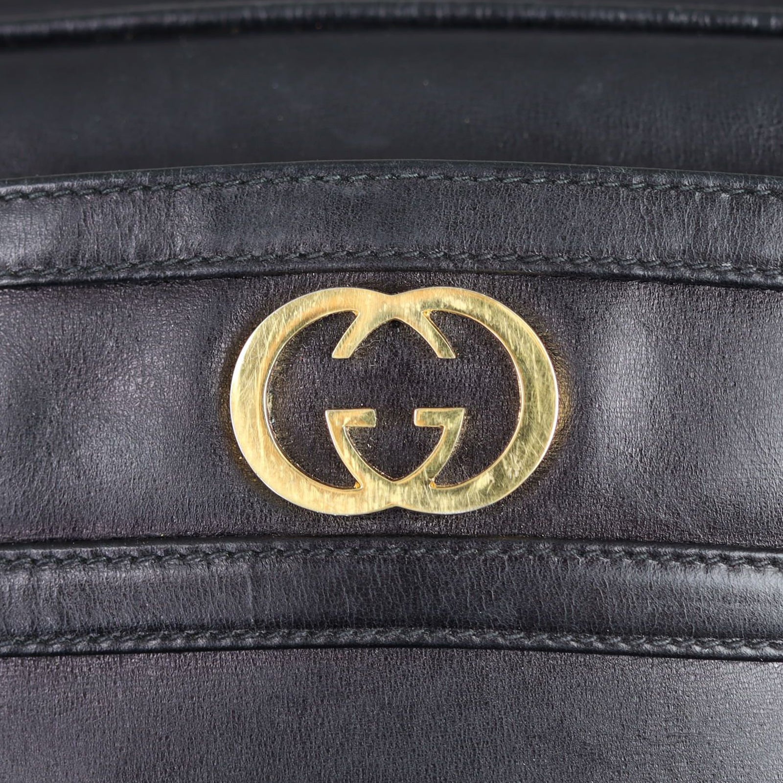 Gucci GG Vintage Leather Shoulder Bag