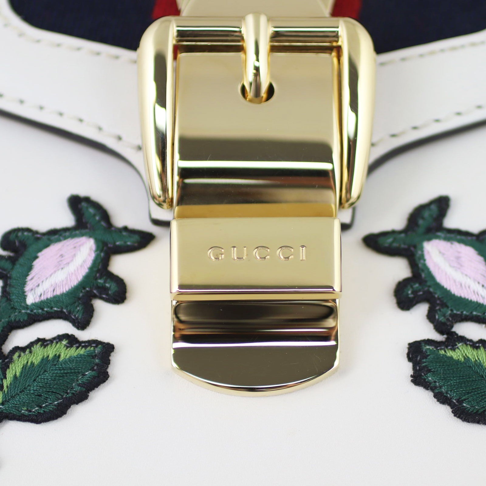 Gucci Sylvie Embroidered Top Handle Mini Bag