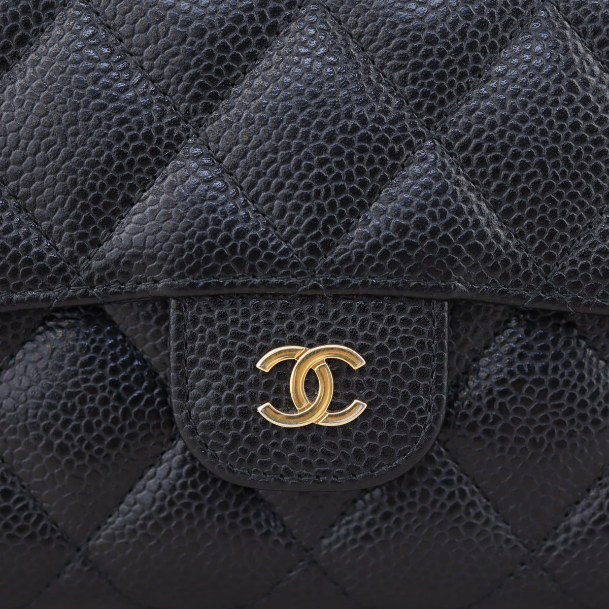 Chanel Classic Flap Wallet | Black Gold Hardware