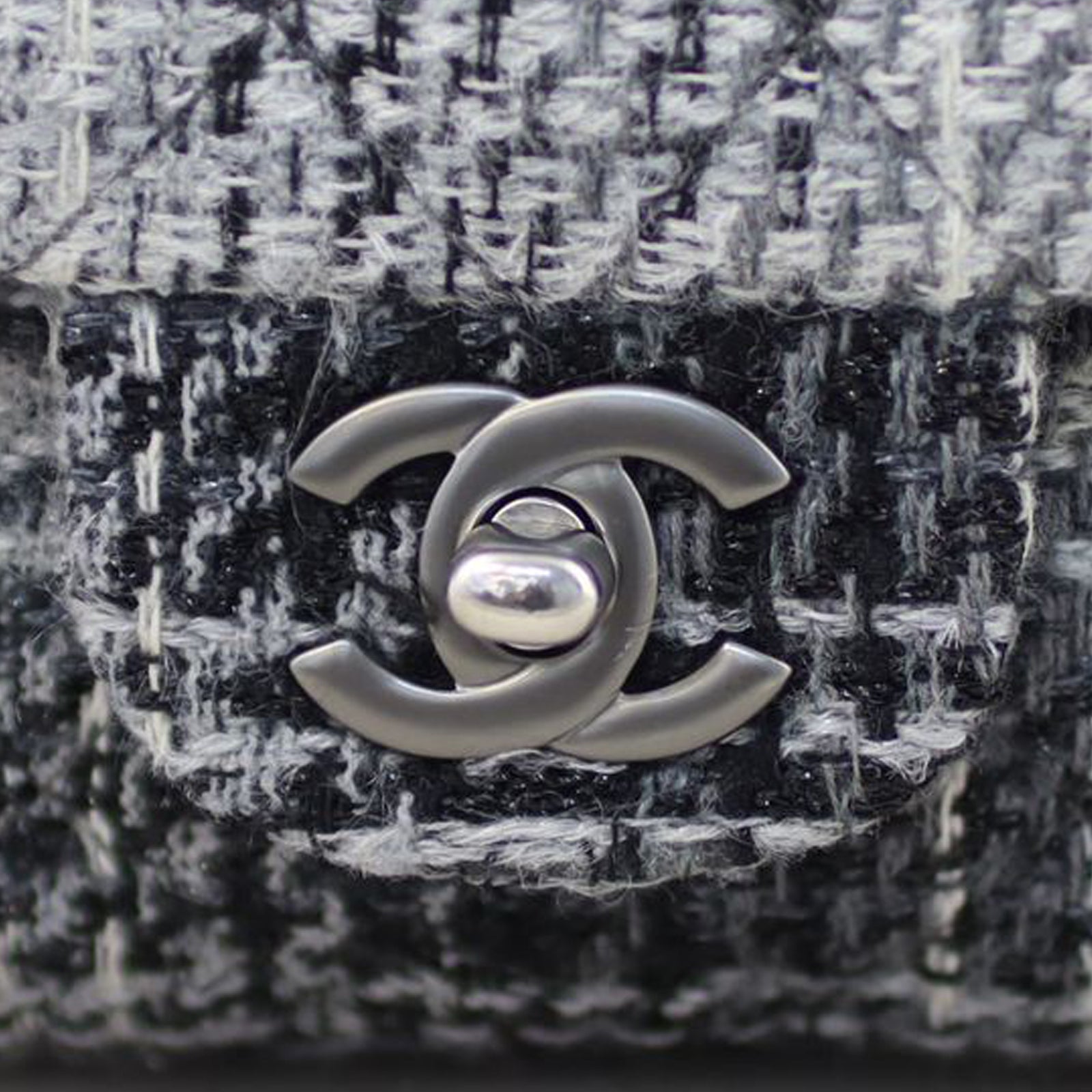 Chanel Tweed Double Flap Medium