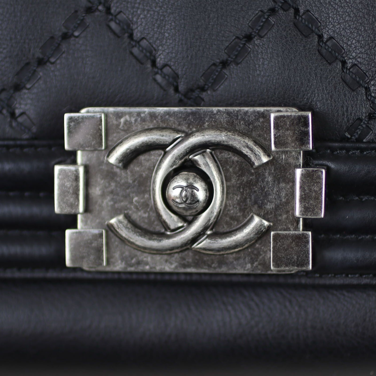 Chanel Boy Double Stitch Large Shopping Tote
