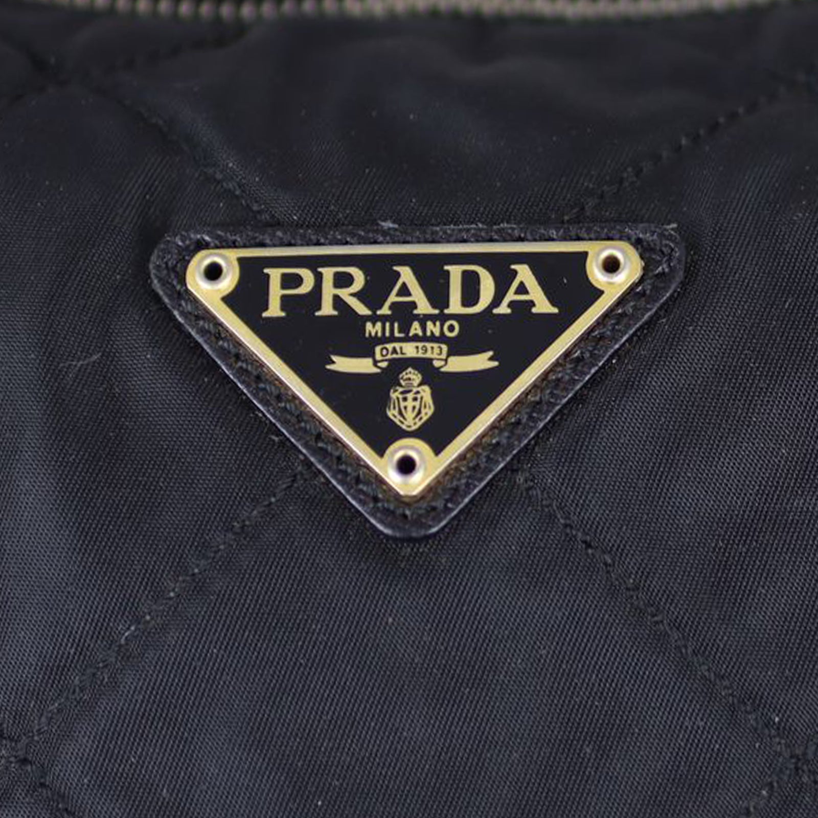 Prada Quilted Tessuto Chain Bag