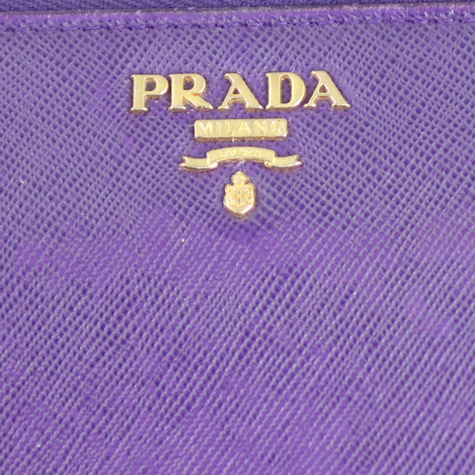 Prada Saffiano Zip Around Large Wallet