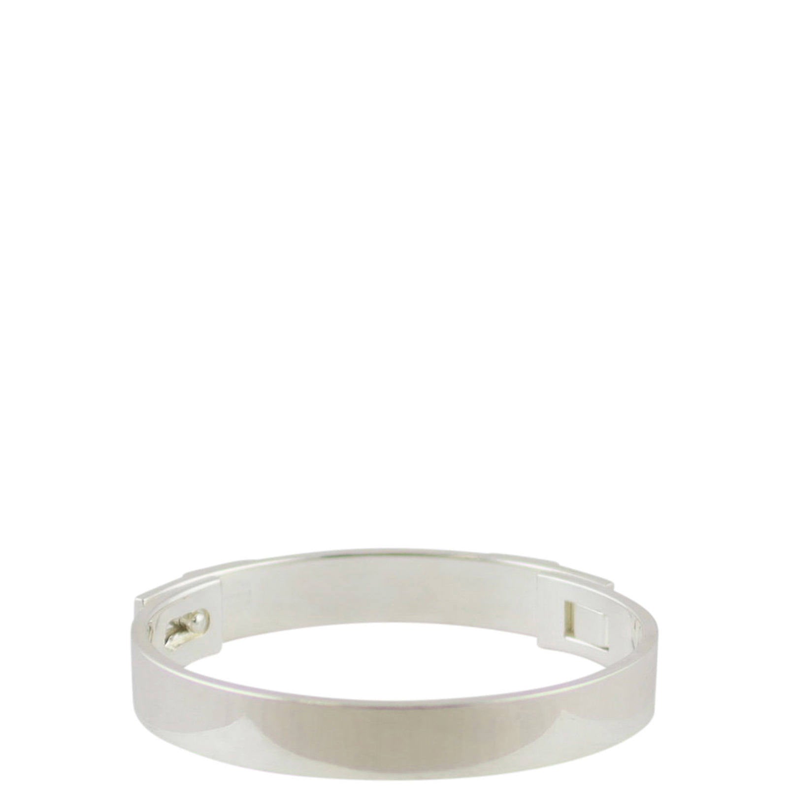 Hermes Collier de Chien Silver Bracelet Small