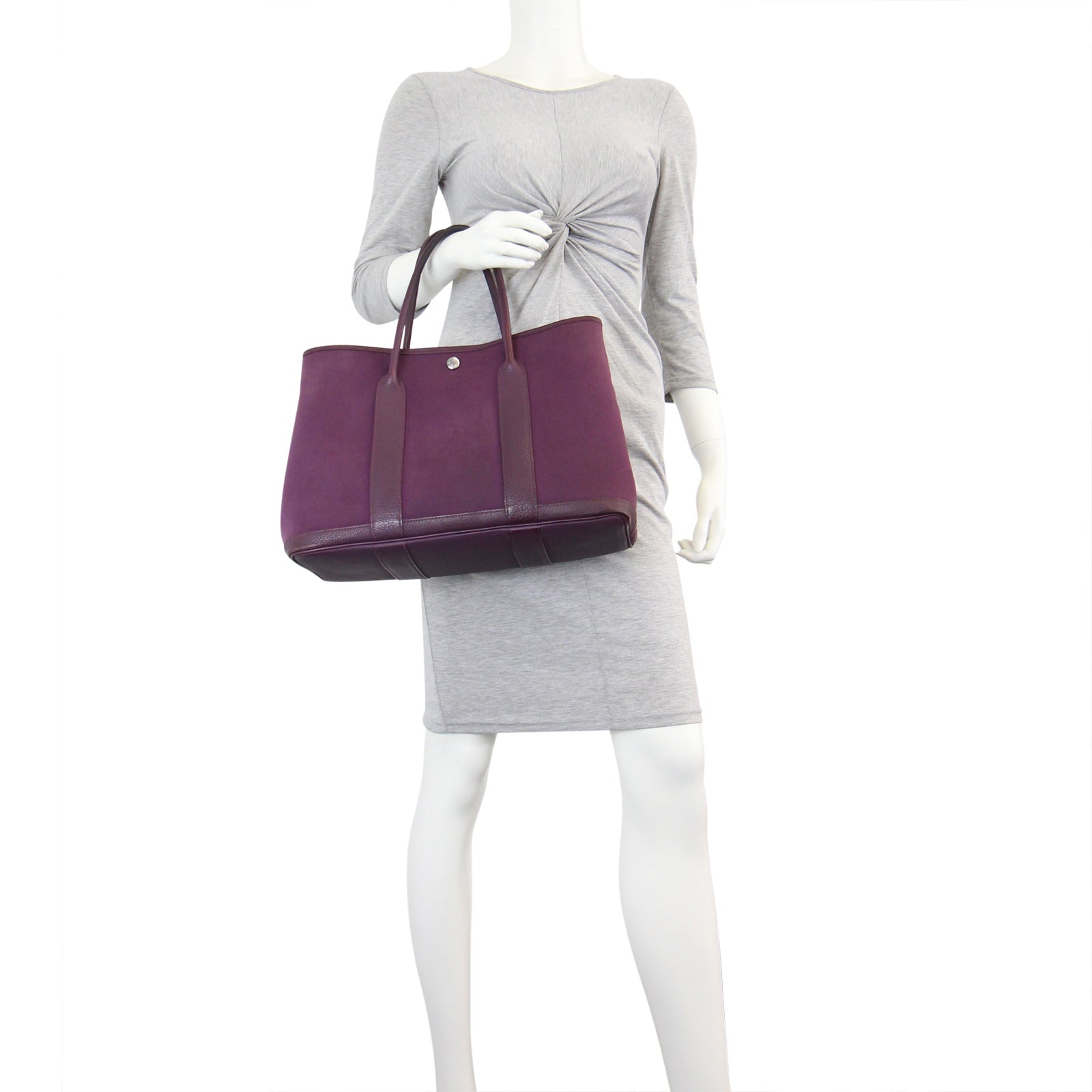 Hermes Garden Party 36 Bag Officier Canvas