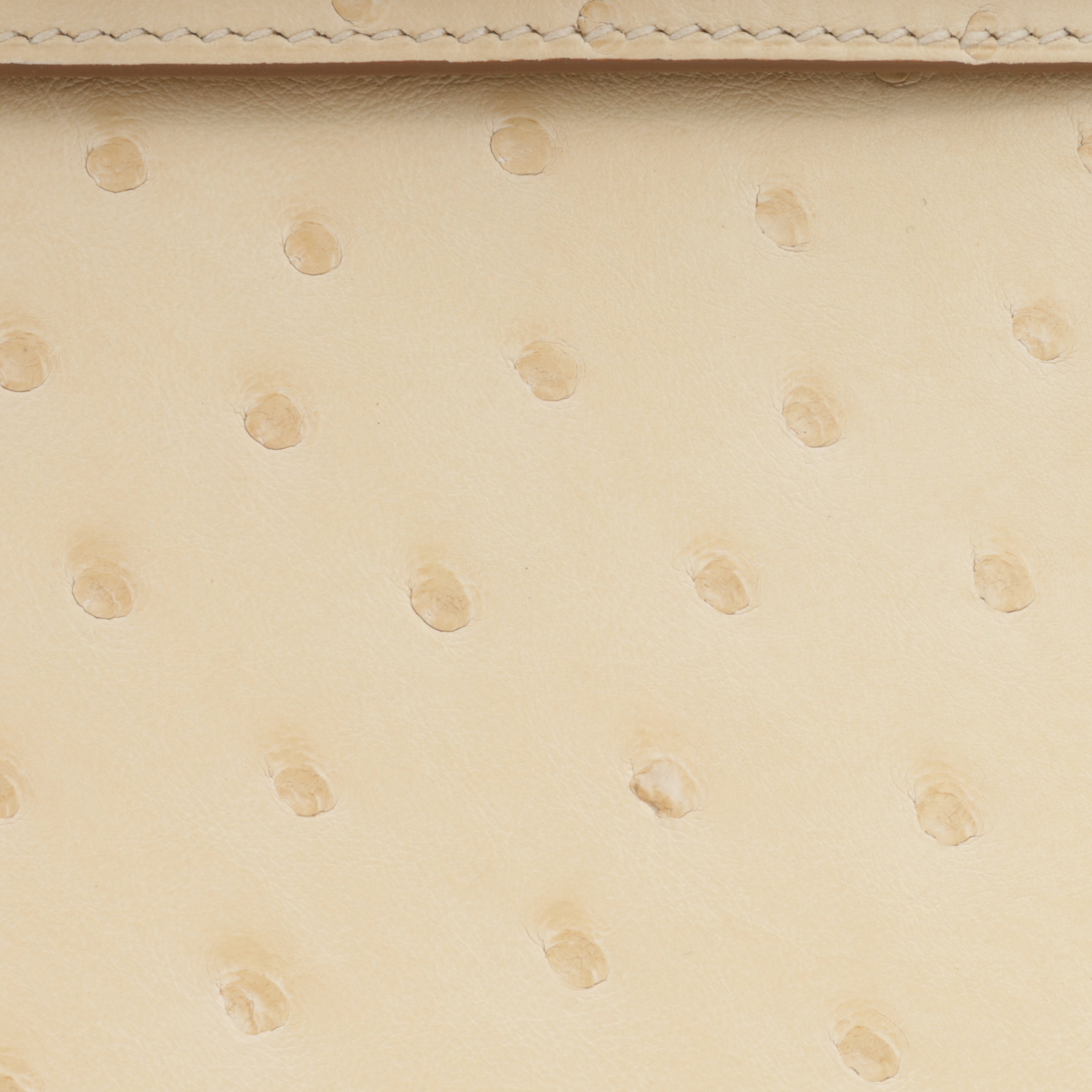 Mini Kelly - Vanille Ostrich | Gold Hardware