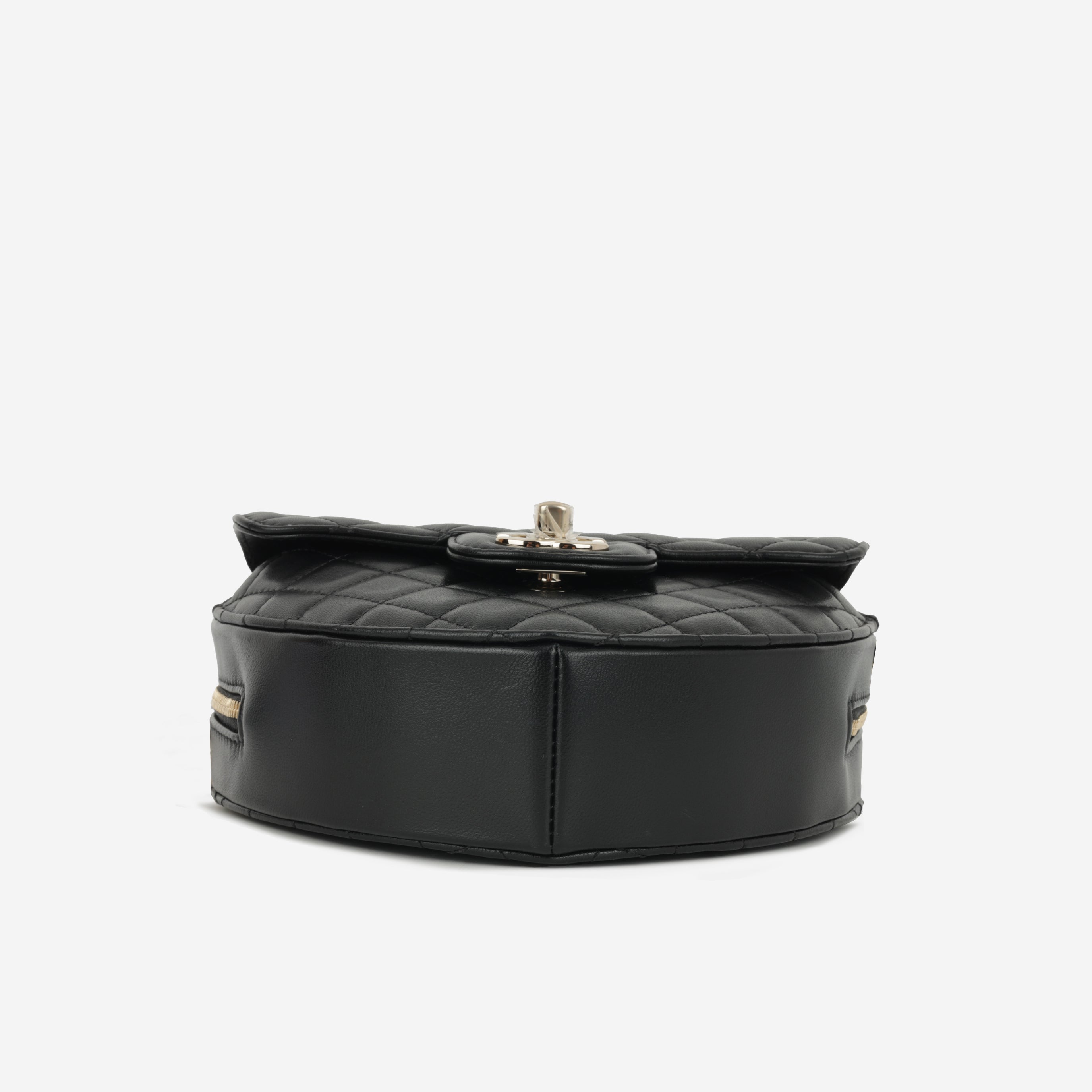 Chanel Large Heart Bag - Black Lambskin | Champagne Gold Hardware