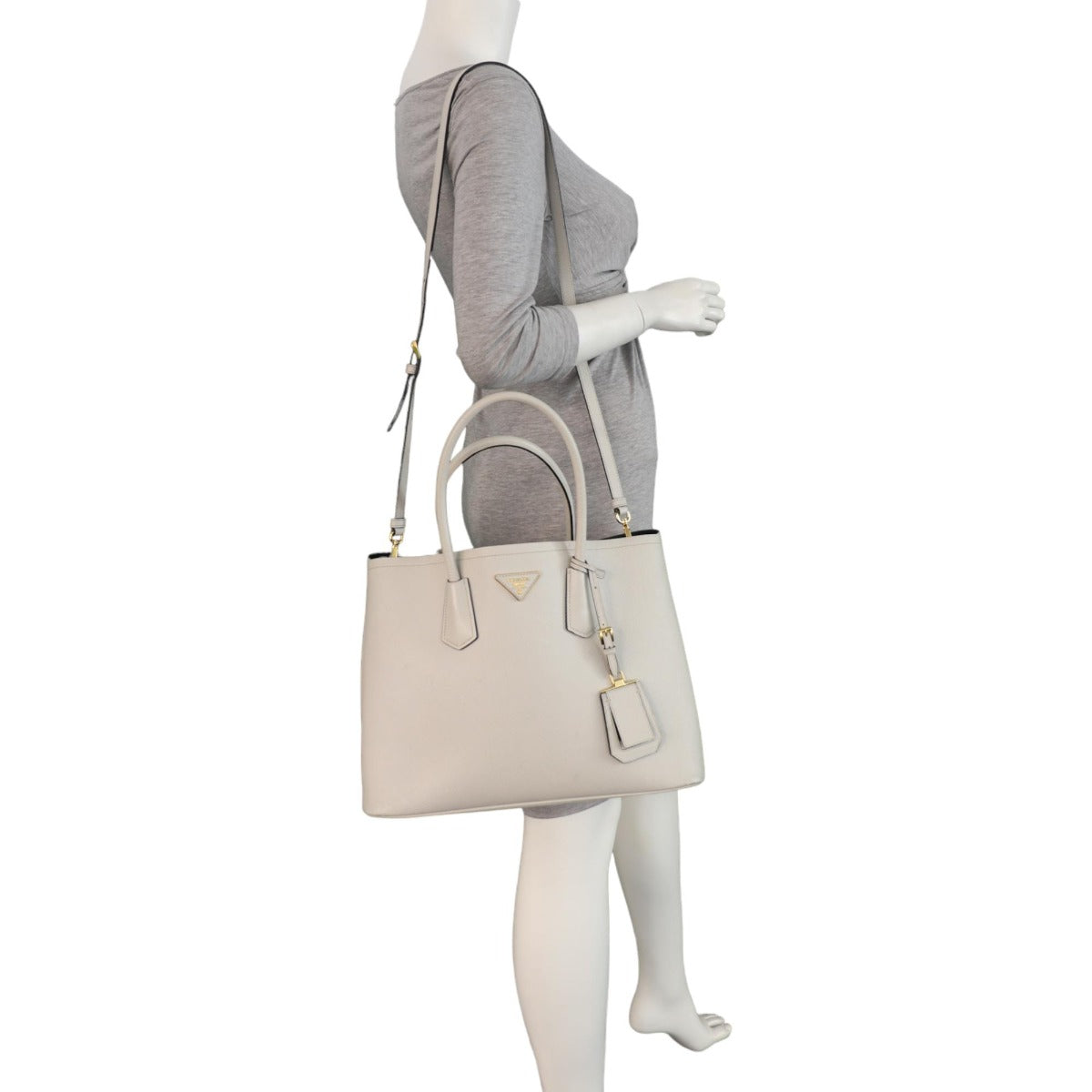 Prada Saffiano Cuir Double Bag Large