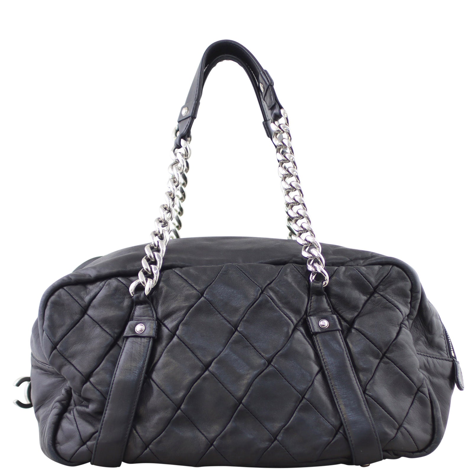 Chanel Diagonal Zip Bowler Bag