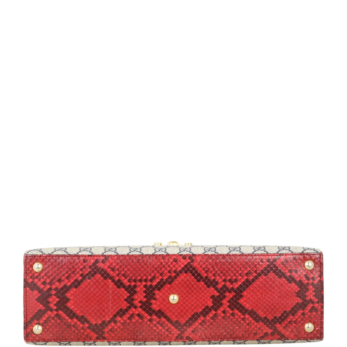 Gucci GG Supreme Python Padlock Top Handle Bag Medium
