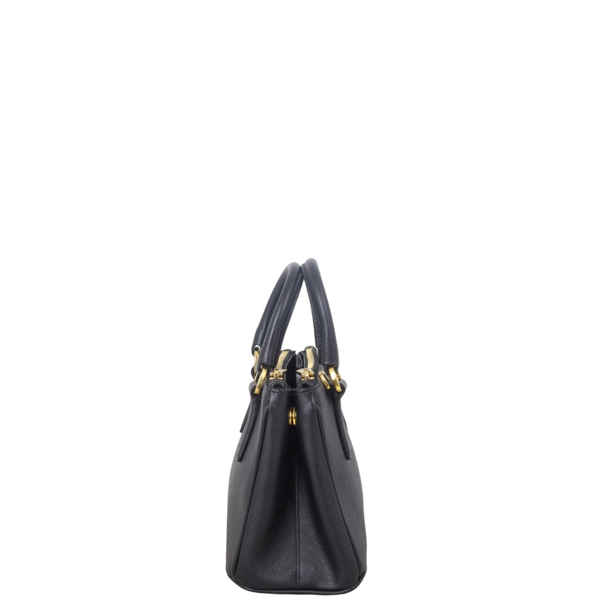 Prada Saffiano Lux Galleria Double Zip Tote Micro