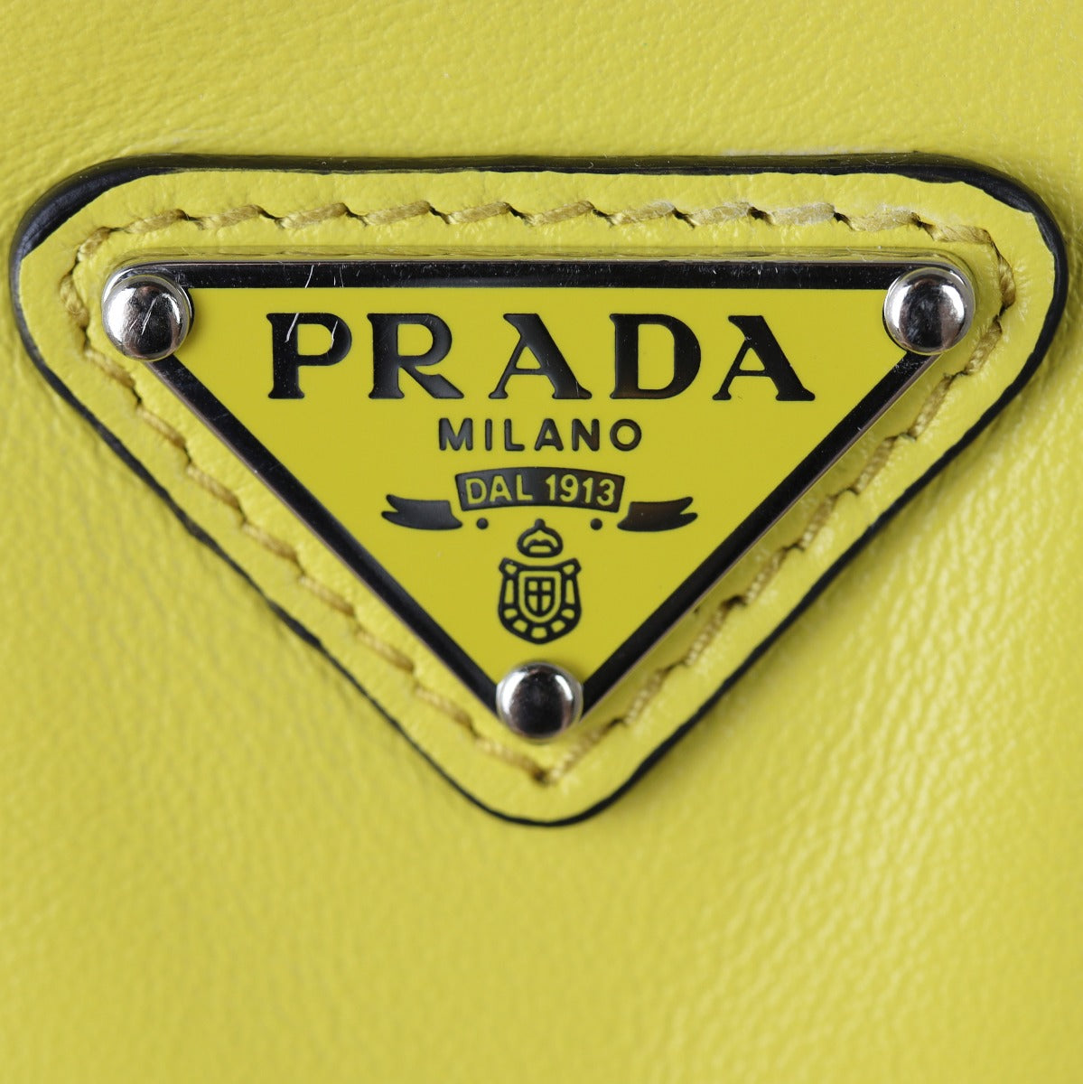 Prada Triangle Leather Shoulder Bag