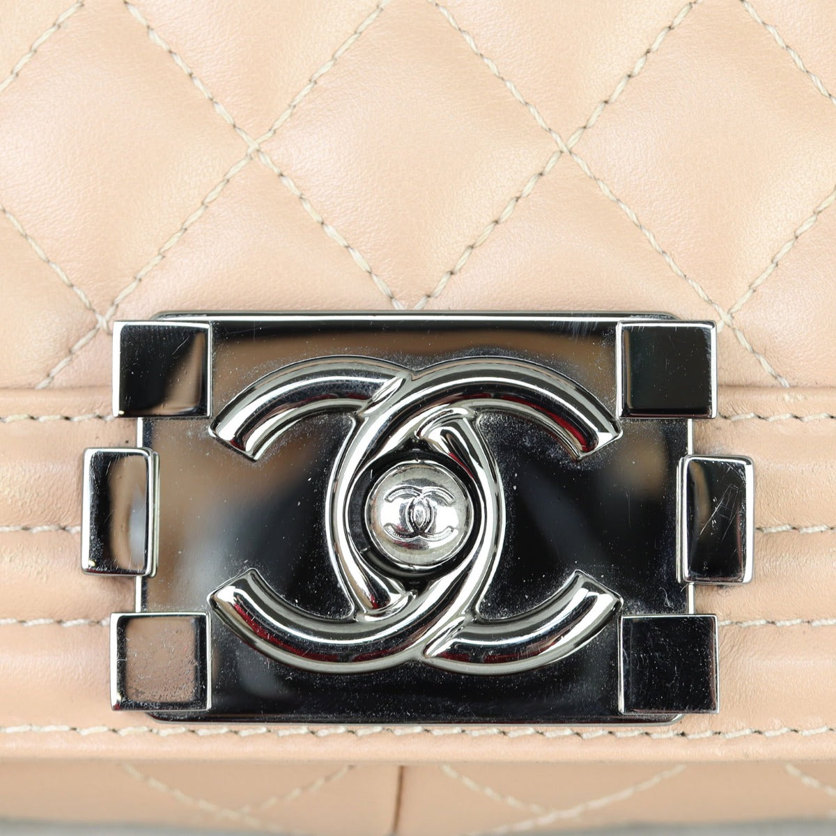 Chanel Boy Old Medium Chevron |  Deep Nude