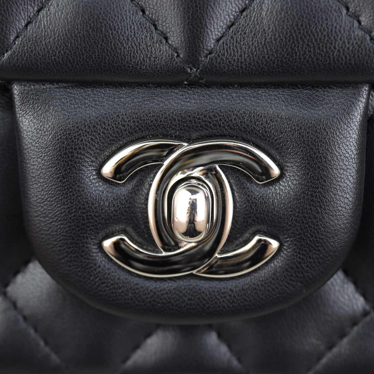 Chanel Classic Flap Mini Rectangular Bag | Black Lambskin SHW