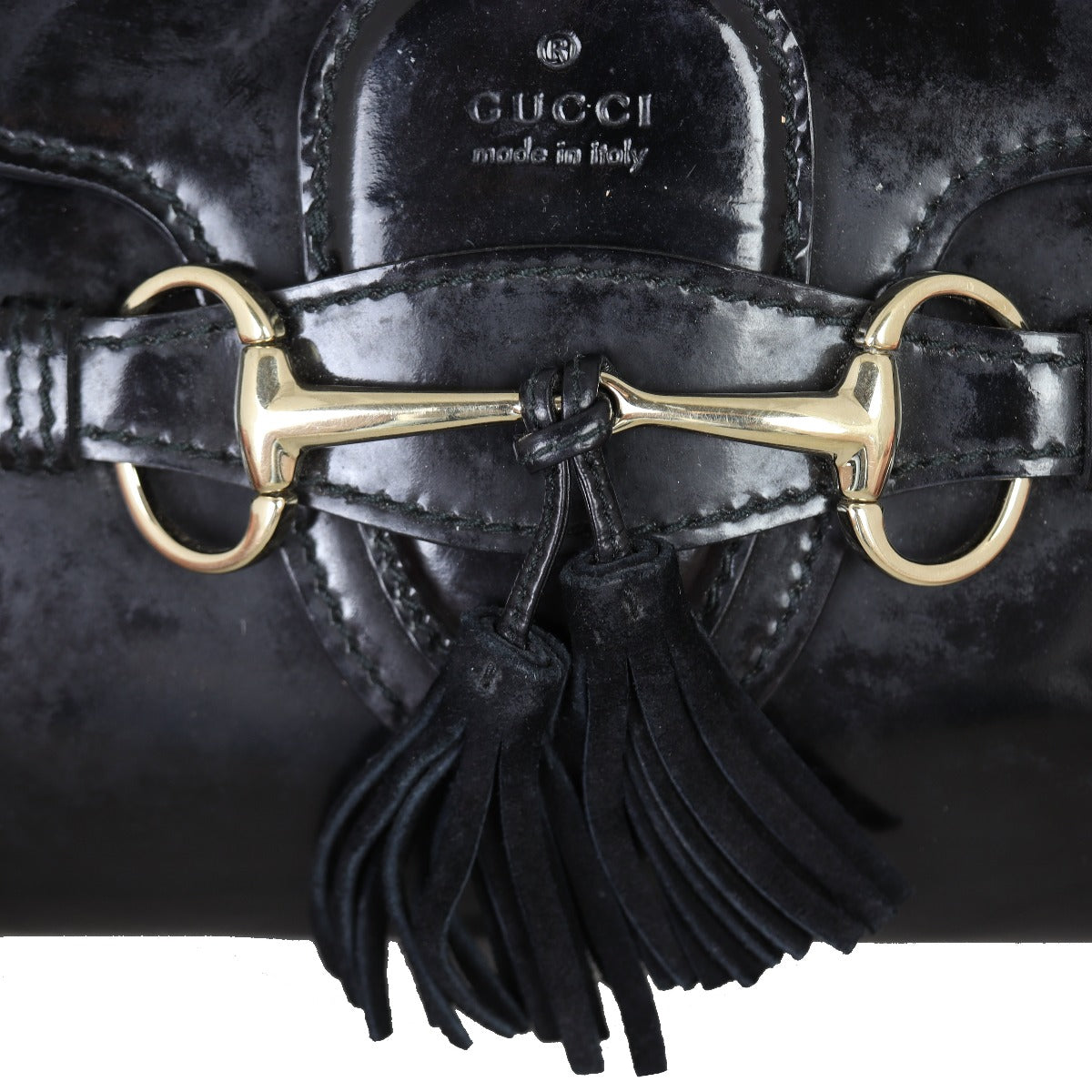 Gucci Emily Patent Mini Chain Shoulder Bag