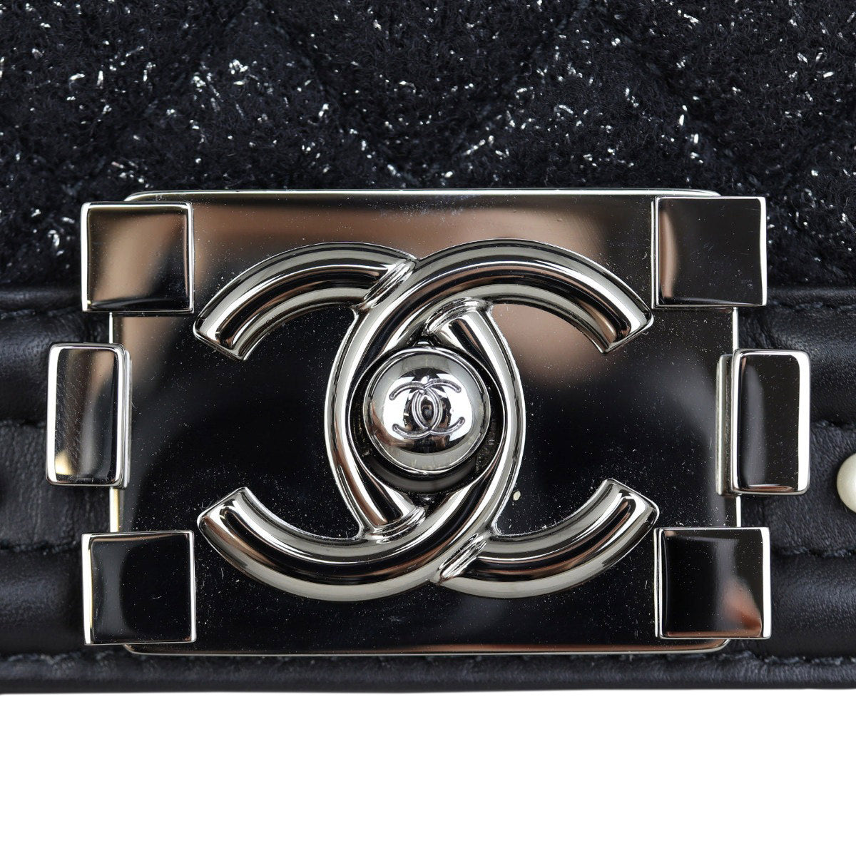 Chanel Boy Small Tweed Pearls