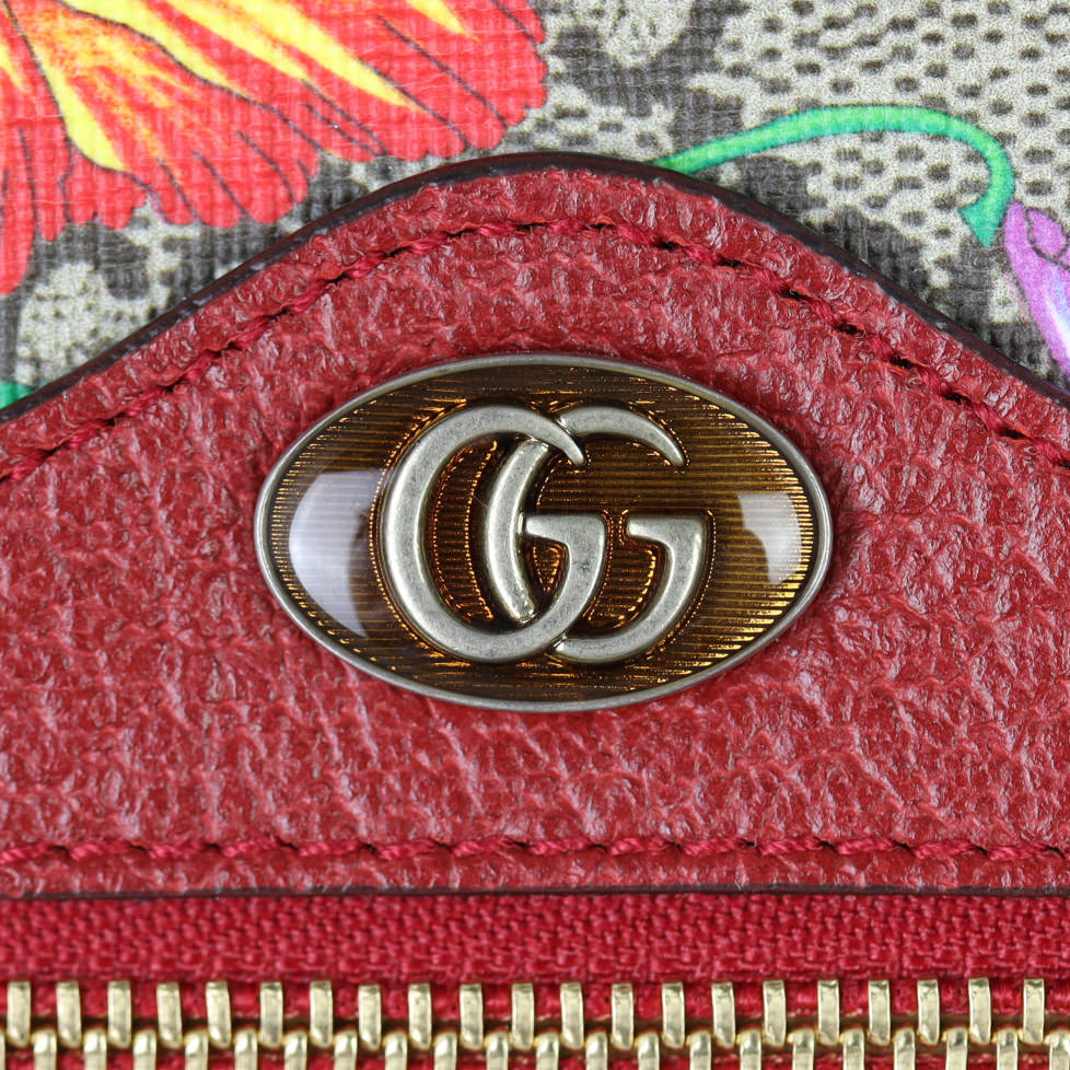 Gucci GG Supreme Ophidia Flora Mini Shoulder Bag