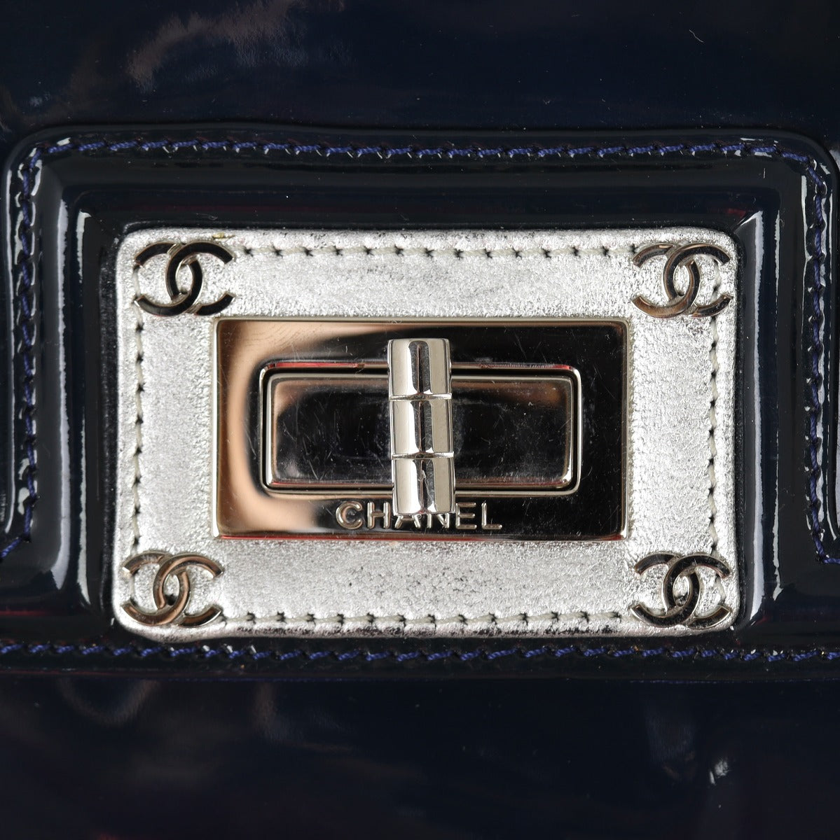 Chanel Mademoiselle Lock Patent Leather Clutch bag