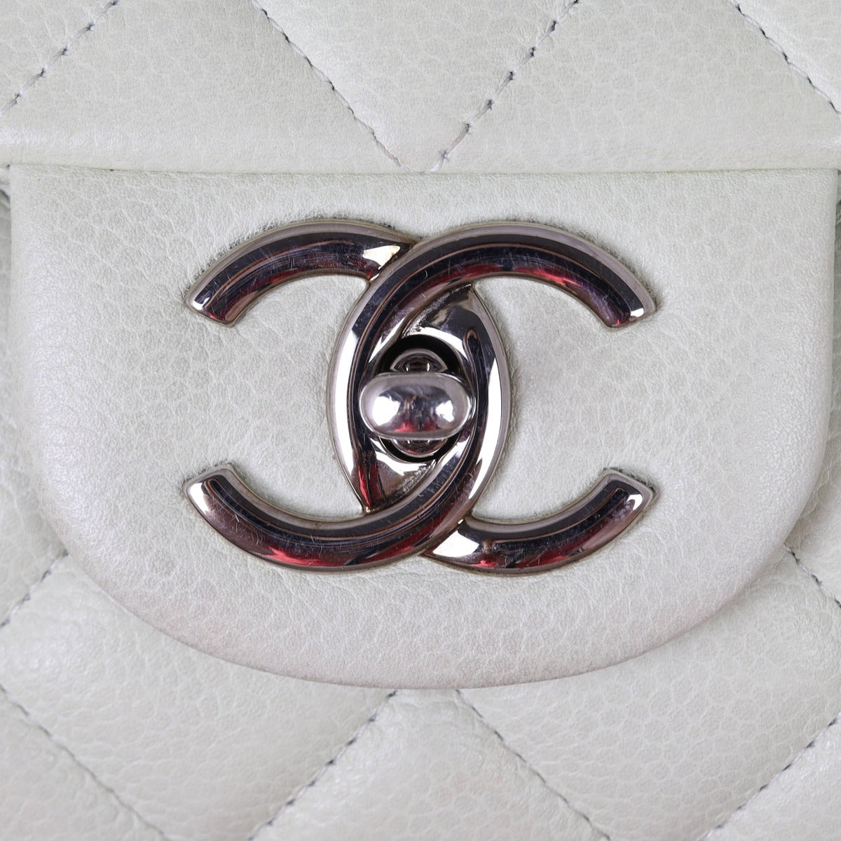 Chanel Classic Double Flap Maxi White Caviar