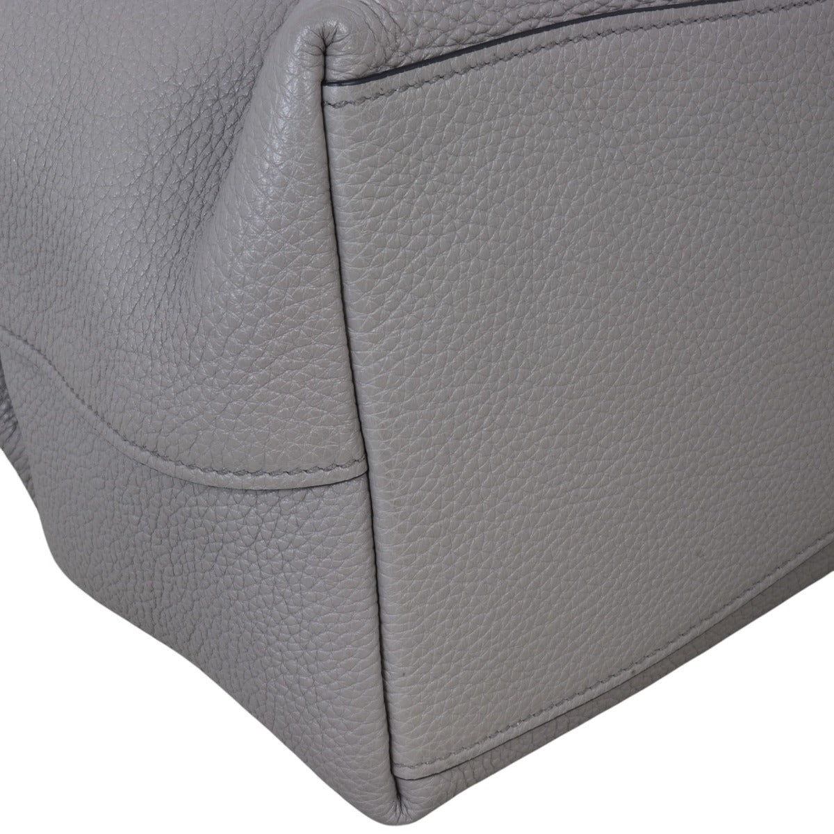 Prada Vitello Daino Logo Embossed Shoulder Bag