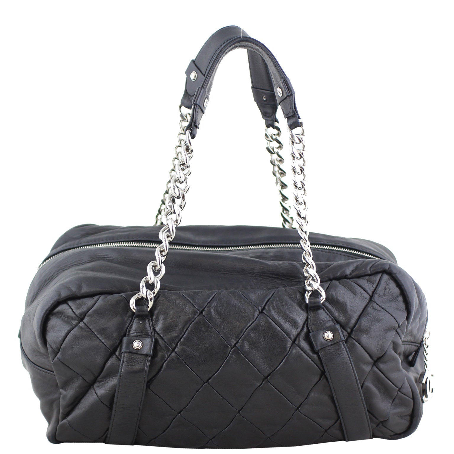 Chanel Diagonal Zip Bowler Bag