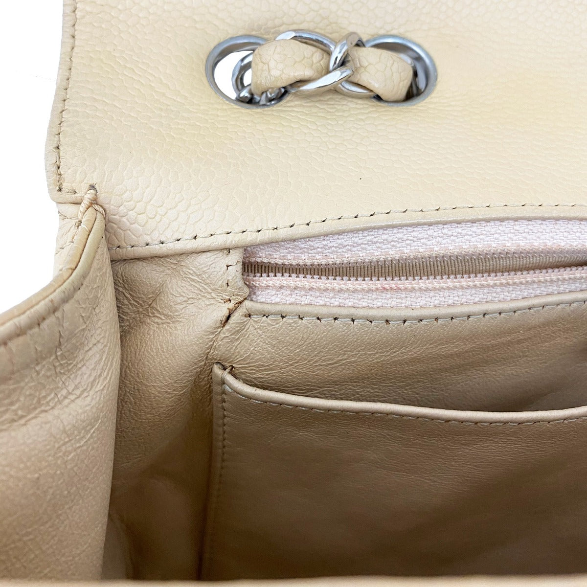Chanel Classic Single Flap Jumbo | Beige Silver Hardware