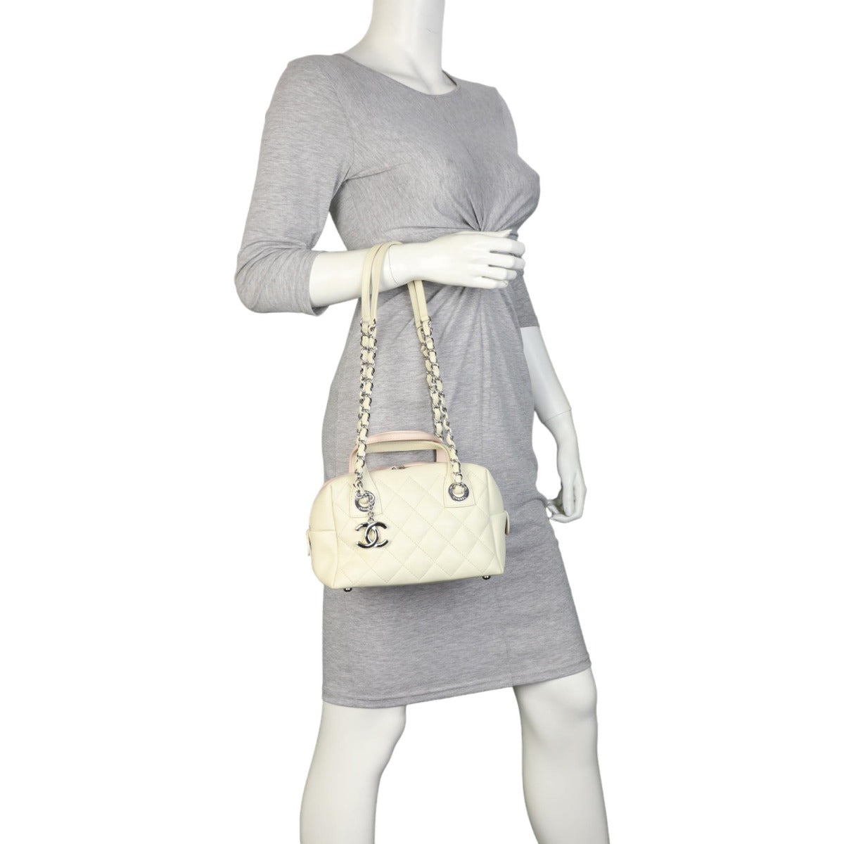 Chanel Feather Weight Bowling Bag Mini