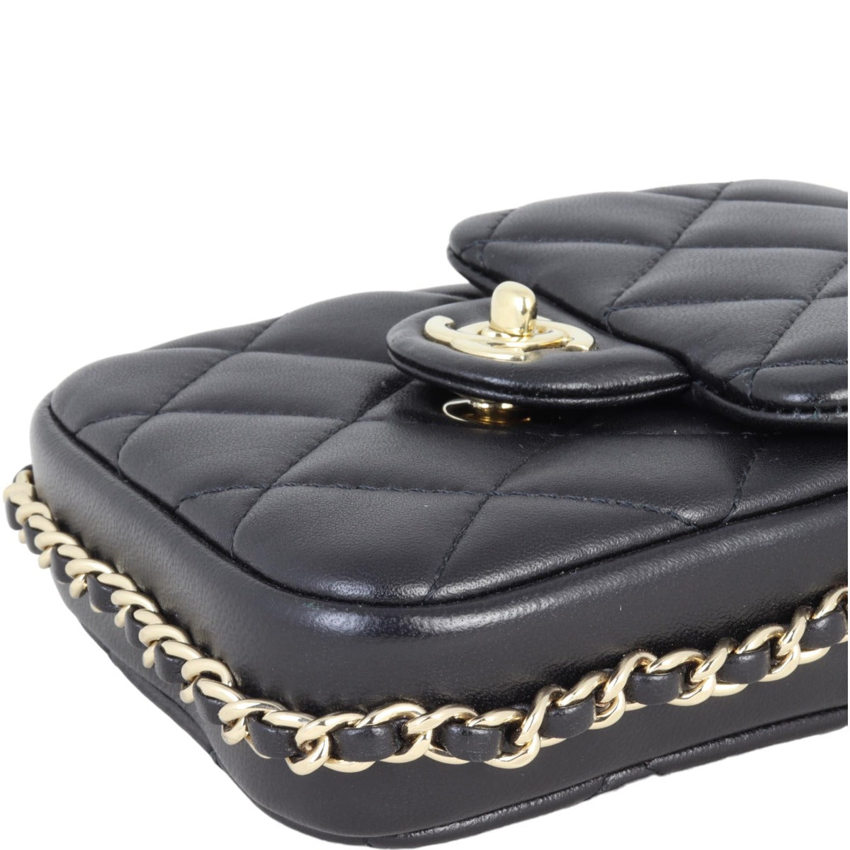 Chanel Phone Holder with Pearl Chain