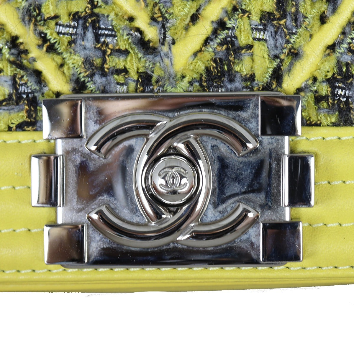 Chanel Boy Small Chevron Tweed