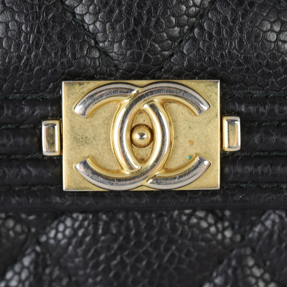 Chanel Boy Long Flap Wallet | Black Diamond