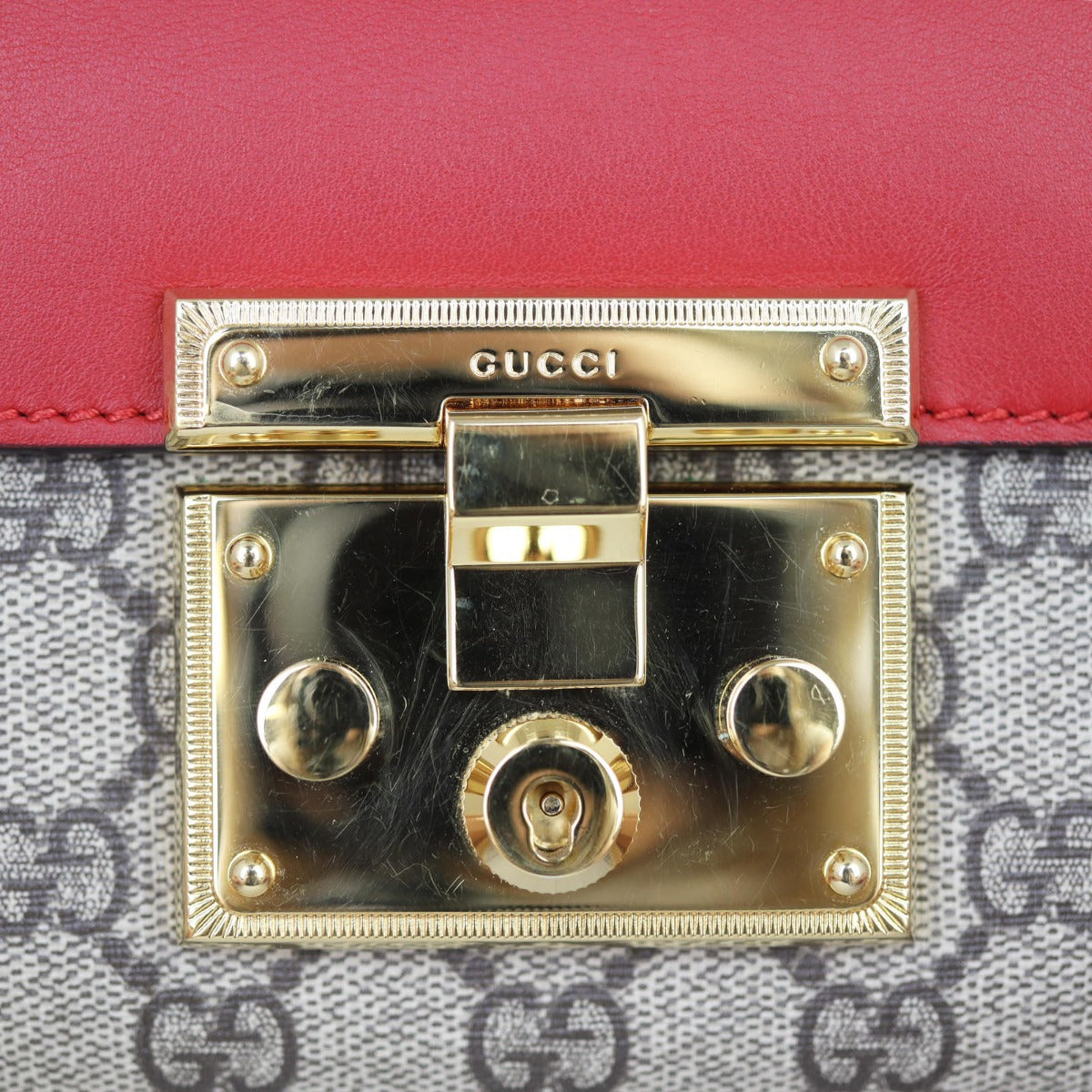 Gucci GG Supreme Padlock Small Shoulder Bag