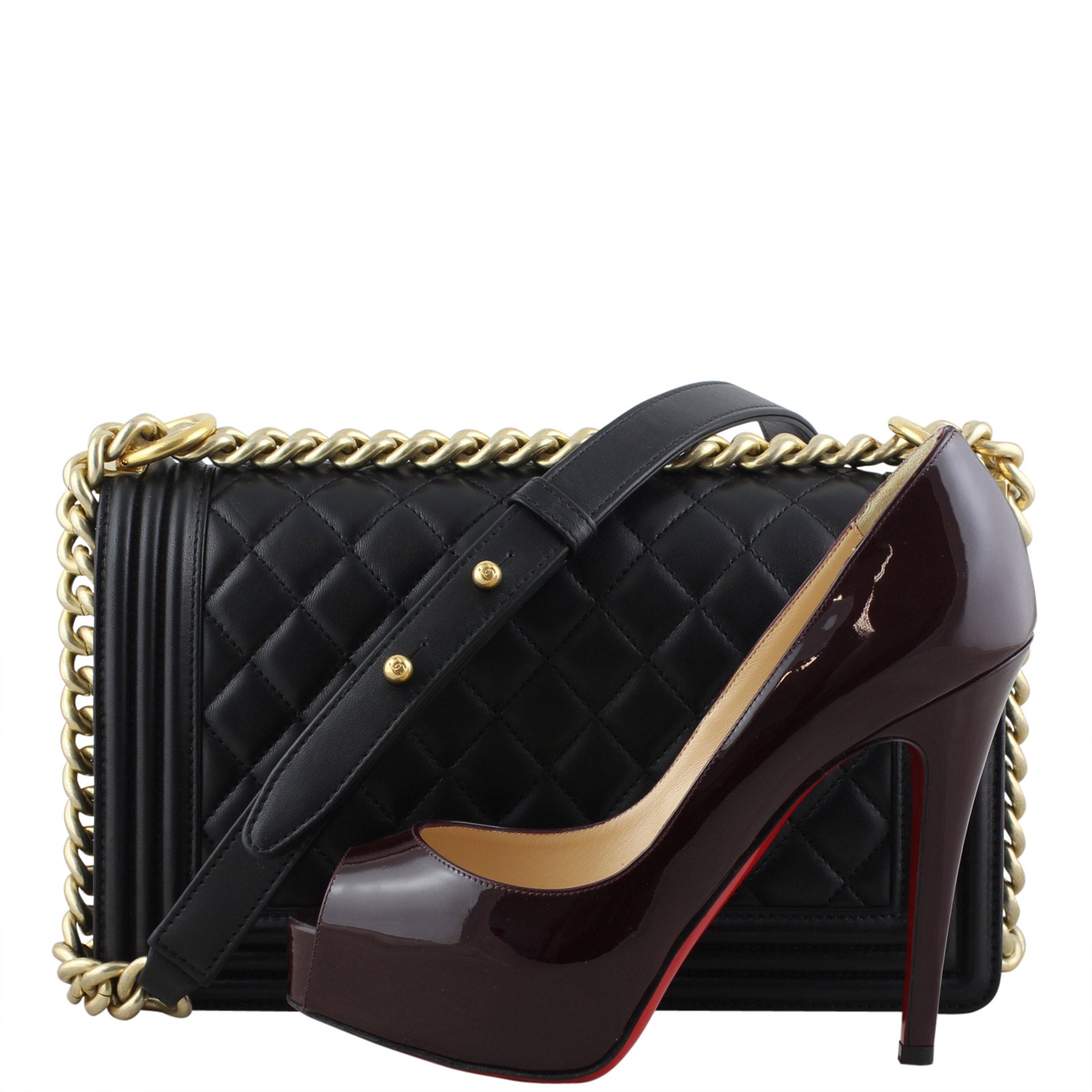 Chanel Boy Old Medium | Black 21 Series