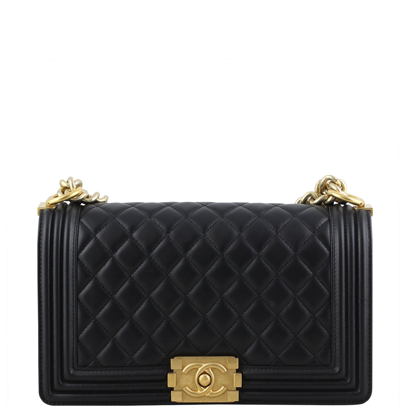 Chanel Boy Old Medium | Black 21 Series