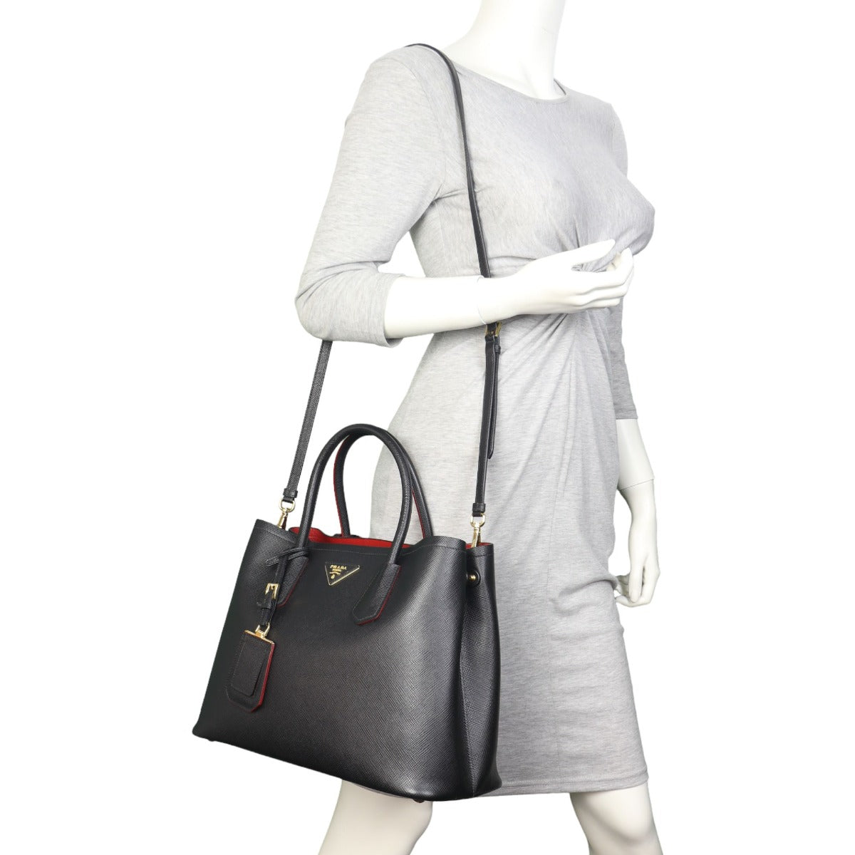 Prada Saffiano Cuir Double Bag Medium
