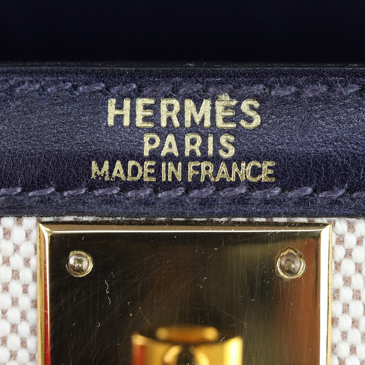 Hermes Kelly 28 Sellier Toile and Box