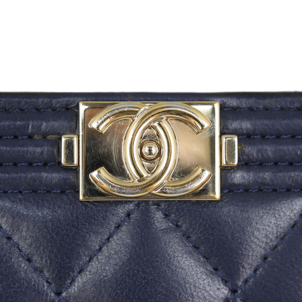 Chanel Boy Long Flap Wallet | Navy