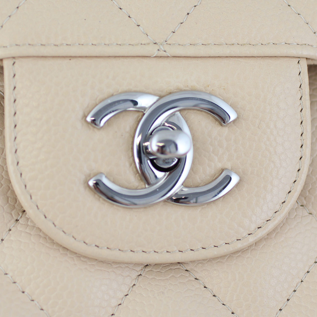 Chanel Classic Double Flap Jumbo | Beige SHW 14 Series