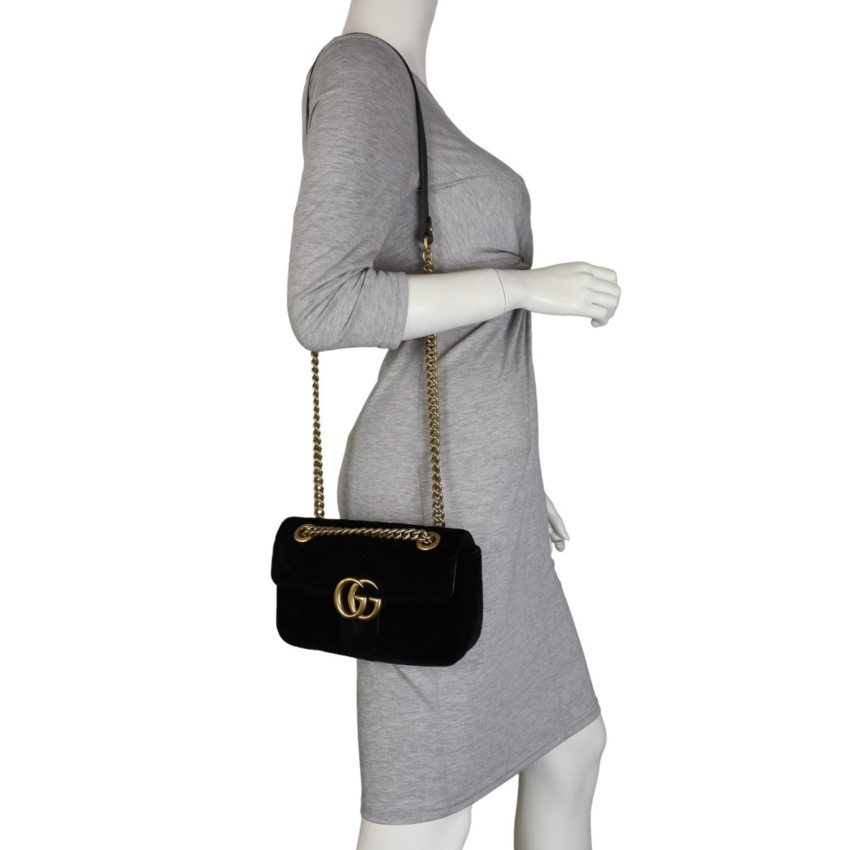 Gucci Marmont Velvet Mini Shoulder Bag