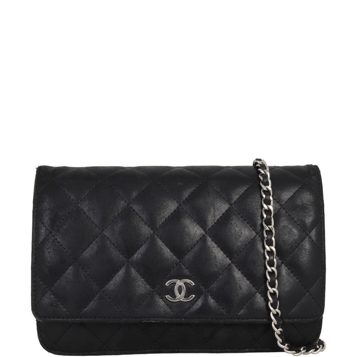 Chanel Classic Wallet on Chain | Black Diamond Quilted Lambskin
