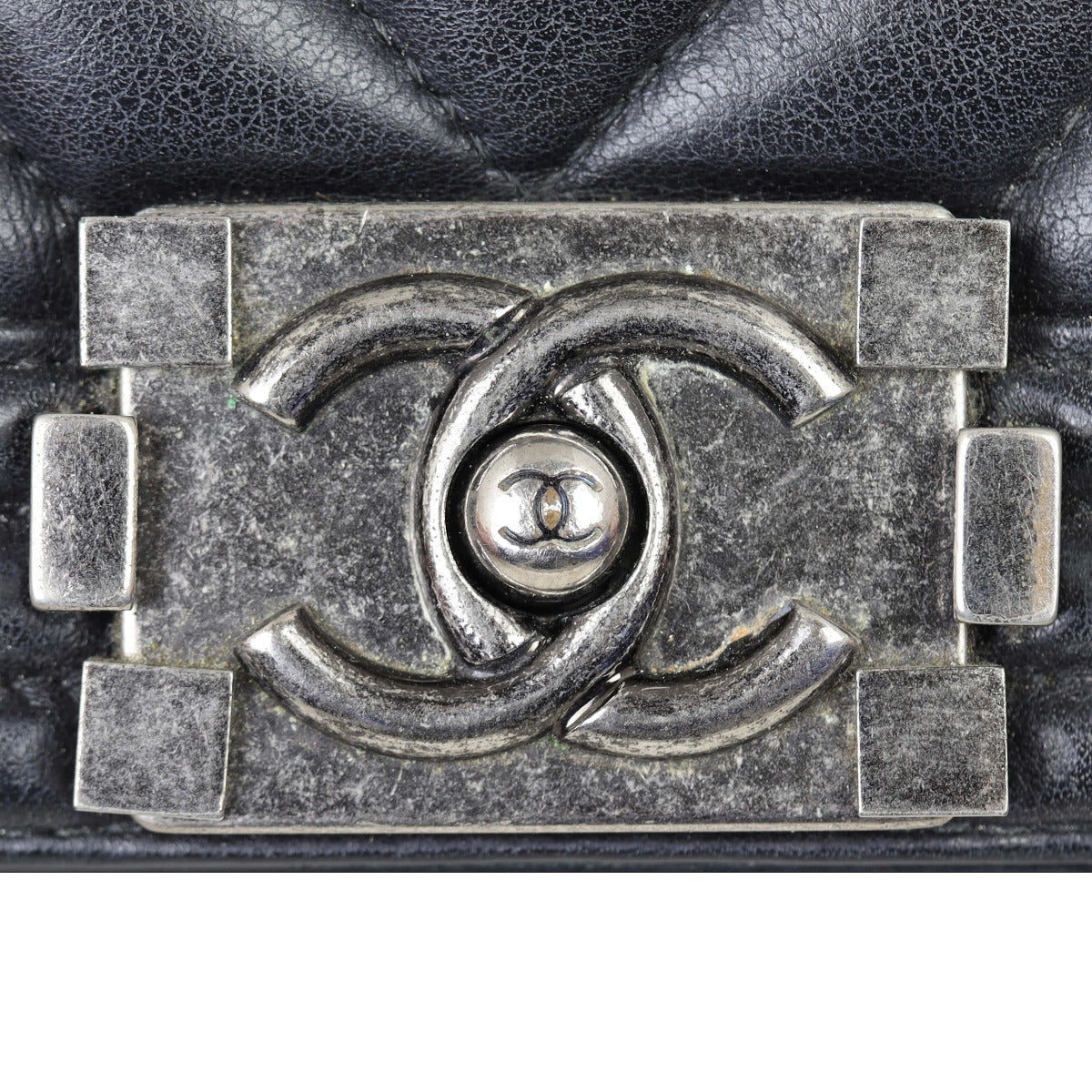 Chanel Boy Chevron Old Medium | Black