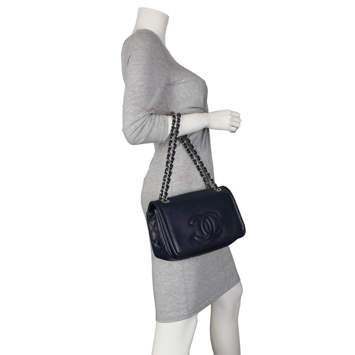 Chanel CC Timeless Flap Bag | Navy Blue